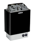 KIP45 Saunaofen von Tiny4You in Schwarz mit integrierter Steuerung, 4,5 kW, kompakter Saunaofen für Heimsauna.