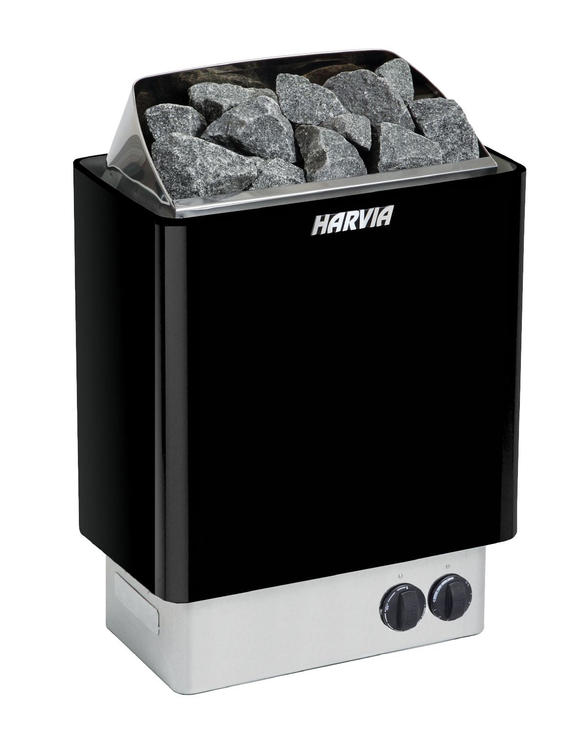 KIP45 Saunaofen von Tiny4You in Schwarz mit integrierter Steuerung, 4,5 kW, kompakter Saunaofen für Heimsauna.
