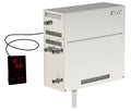HGD90 WiFi Dampfgenerator von Tiny4You, professioneller Dampfbadgenerator, zeigt das Gerät mit Bedienelementen und Dampfauslass.